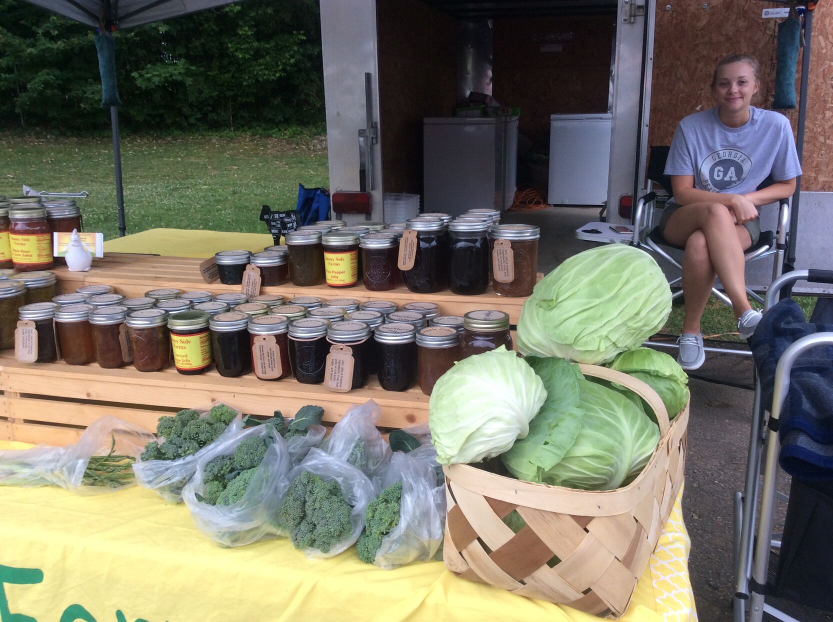 Sunnyside cabbages and broccoli